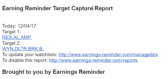 daily target capture report